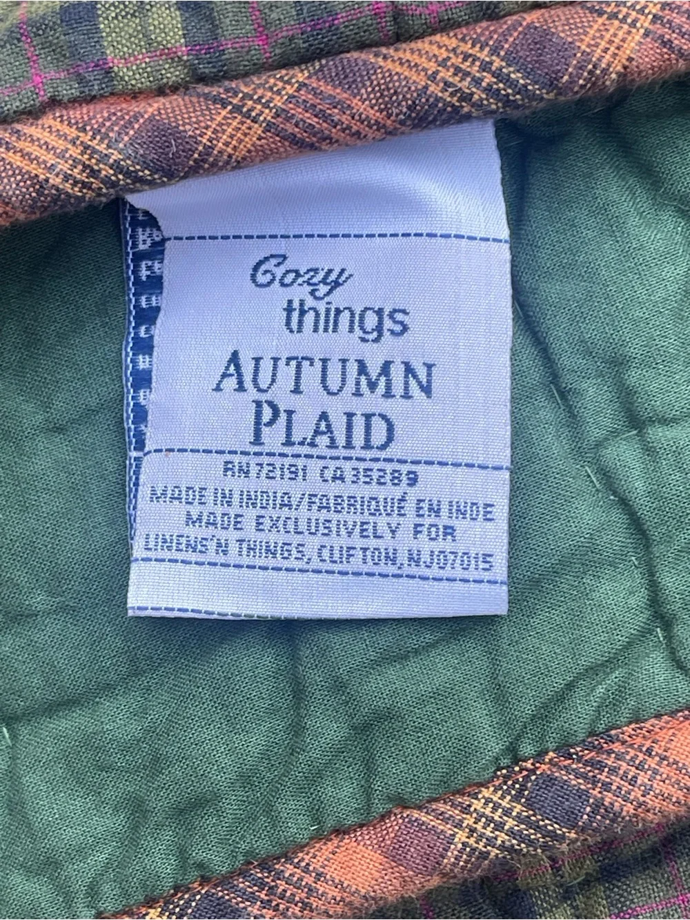 Vintage Cozy Things 100% Cotton Autumn Plaid Quilt Boho Full Queen 🍂✨
